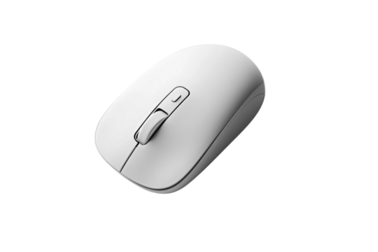 A white computer mouse view