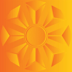 Editable yellow circle shape vector background with modern style