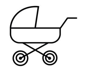 baby carriage vector icon. baby carriage icon vector
