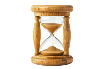 A wooden framed hourglass