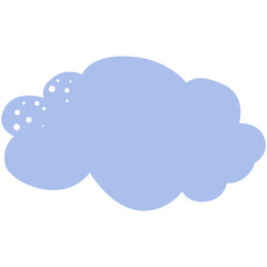 An abstract blue cloud illustration with a soft gradient effect, perfect for graphic design, decoration, or creative visual projects.