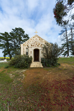 Small stone church in the countryside