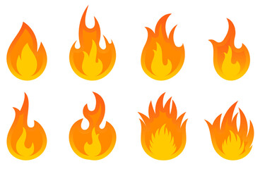 火・炎のアイコンオレンジ