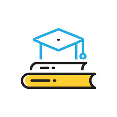 Multi color icon for graduate