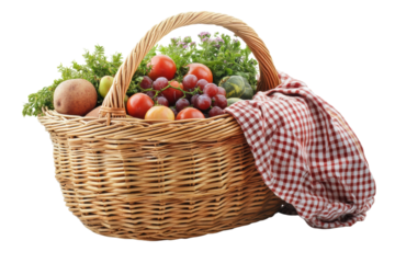 Basket full of fresh food