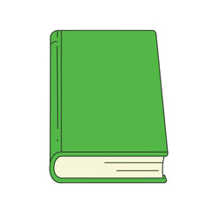 Green book illustration vector