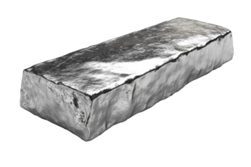 A silver bar on black ground