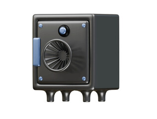 bank locker icon 3d illustration render