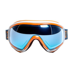 Stylish Orange and Blue Ski Goggles Winter Sports Equipment