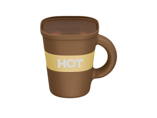 hot drink icon 3d illustration render