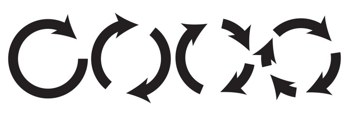 Obraz premium Circle of arrows. Recycle, repeat, refresh icon vector illustration