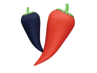 chili icon 3d illustration render