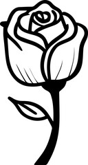 beautiful rose outline 