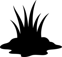 "Grass Silhouette Vector Set – Lawn and Turf Shapes Collection"