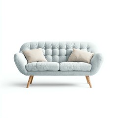 Stylish light blue modern sofa design.