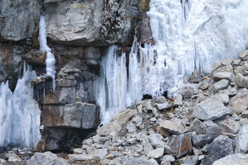 waterfall in the mountains