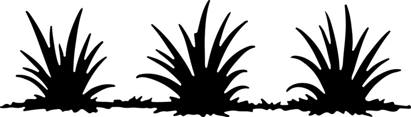 Grass Silhouette Vector Set – Lawn and Turf Shapes Collection"