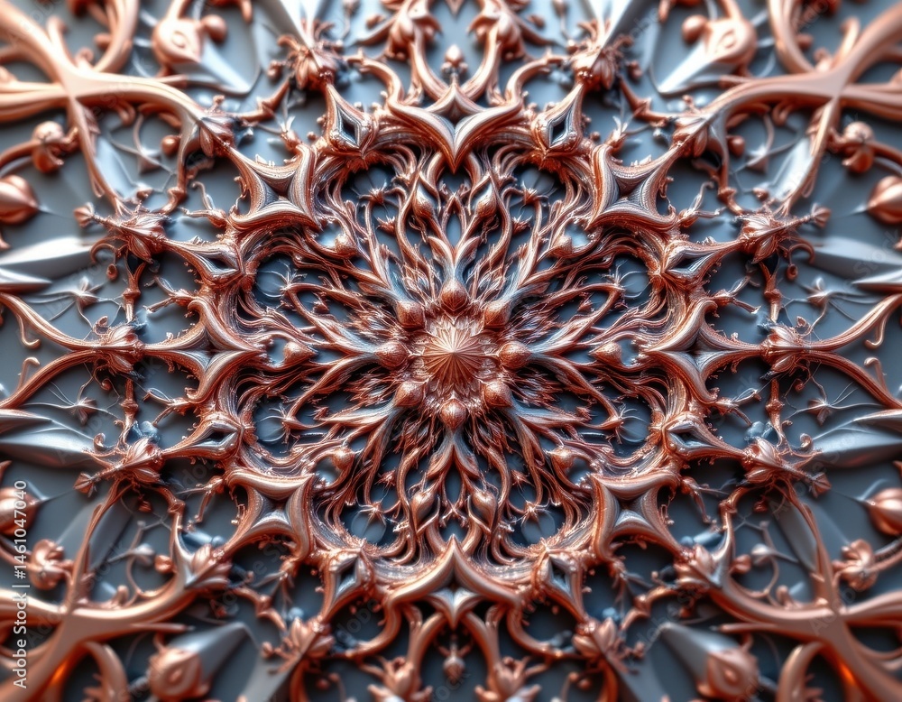 Poster create an abstract puter generated fractal design featuring a never ending pattern that is self simi