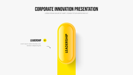 Financial Growth One Option Diagram Slide Design. Digital Visualization 1 Element Infographic Slideshow Template. Project Insight Frame Layout Vector Illustration.