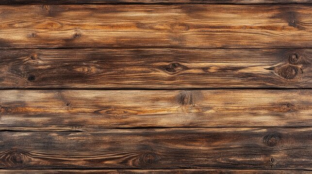 An old grunge dark textured wooden background with deep, rich brown tones. The surface of aged wood, featuring prominent grain patterns, cracks, scratches, and weathered imperfections. A rustic 
