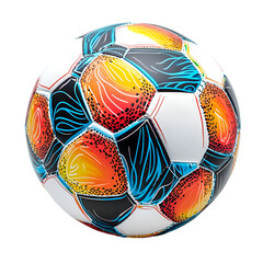 Vibrant Soccer Ball Colorful Design Sports Equipment