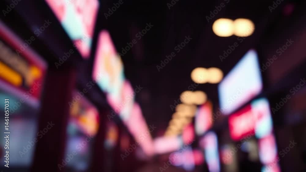 Aufkleber a video showing vibrant blurred lights shining in darkness creating an abstract and colorful spectac