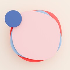 3D背景素材_ポップなフレーム_カラフル