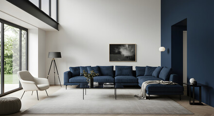 Sophisticated Living Room Interior With Modern Furniture And Stylish Decoration