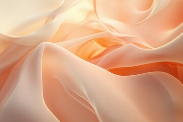 Delicate, flowing fabric texture in soft peach tones.