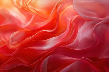 Obraz premium Radiant red and pink draped fabric texture.