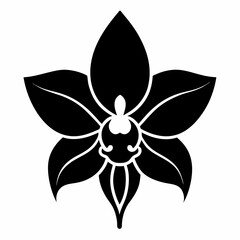 Miltonia orchid silhouette vector icon