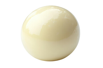A single creamy white sphere