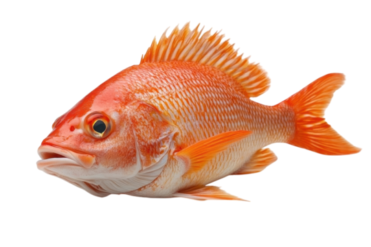 A red snapper on black space