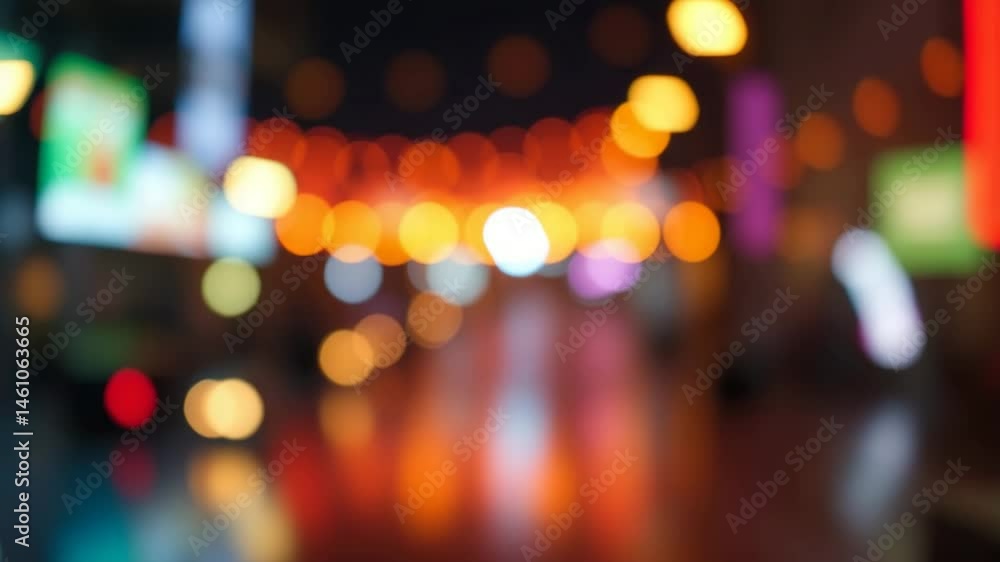 Aufkleber a video showing vibrant blurred lights shining in darkness creating an abstract and colorful spectac