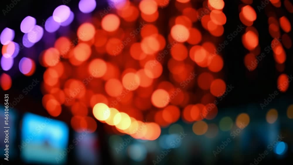 Aufkleber a video showing vibrant blurred lights shining in darkness creating an abstract and colorful spectac