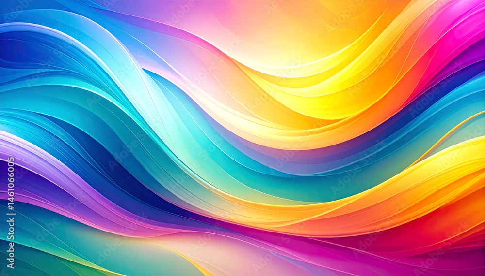 Aufkleber dynamic and vibrant abstract background featuring fluid lines and vivid colors, creating energetic a
