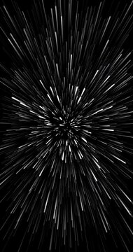 Hyperspace travel. Loop. 4K Vertical