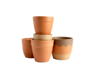 Collection of terracotta and ceramic pots