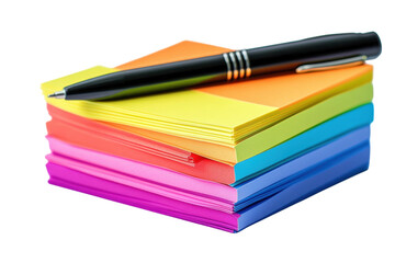 Fototapeta premium Stack of sticky notes with pen