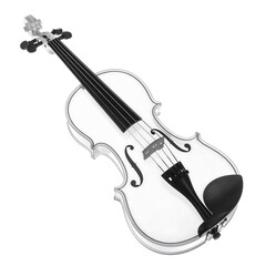 Obraz premium Transparent White Violin on White Background