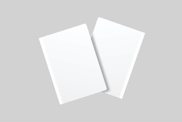 Empty Passport booklet cover mockup. Vector realistic template design for presentation passenger check in, immigration, customs control, identification document. international tourism travel
