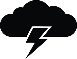 storm cloud silhouette vector illustration