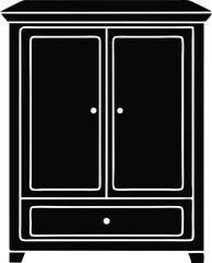 wardrobe silhouette vector illustration