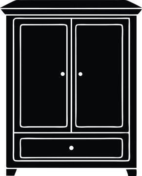 recommend clip art: wardrobe silhouette vector illustration