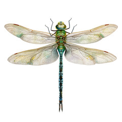 dragonfly isolated on white watercolor Illustration clipart