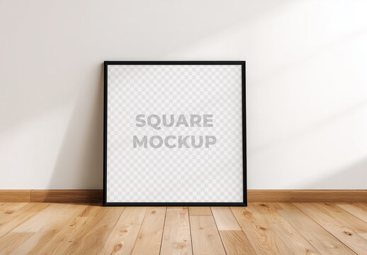 Minimal Square Frame Leaning on Wall
