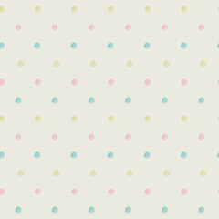 Pastel Polka Dot Macaron Seamless Background