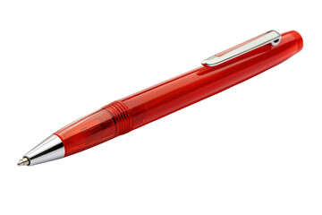 A red pen on black background