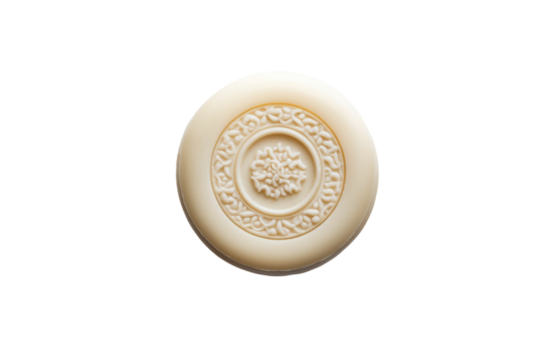 Ivory round ornate carving