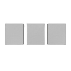 White Realistic Poster Mockup Isolated on Transparent Background